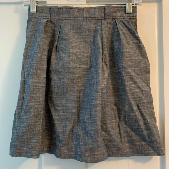 Vintage chambray zip up skirt size 2 - Picture 2 of 3